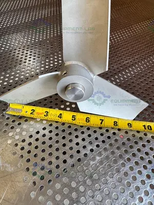 Used 39" STAINLESS STEEL MIXING SHAFT 1" DIAMETER W/ 10" IMPELLER Agitator Shaft California US | Equipment Lab #1415099