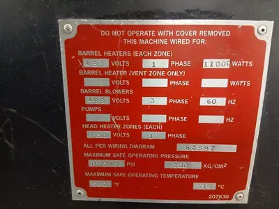 USED 2000 DAVIS STANDARD MV-35IN35  3.5" SINGLE SCREW EXTRUDER