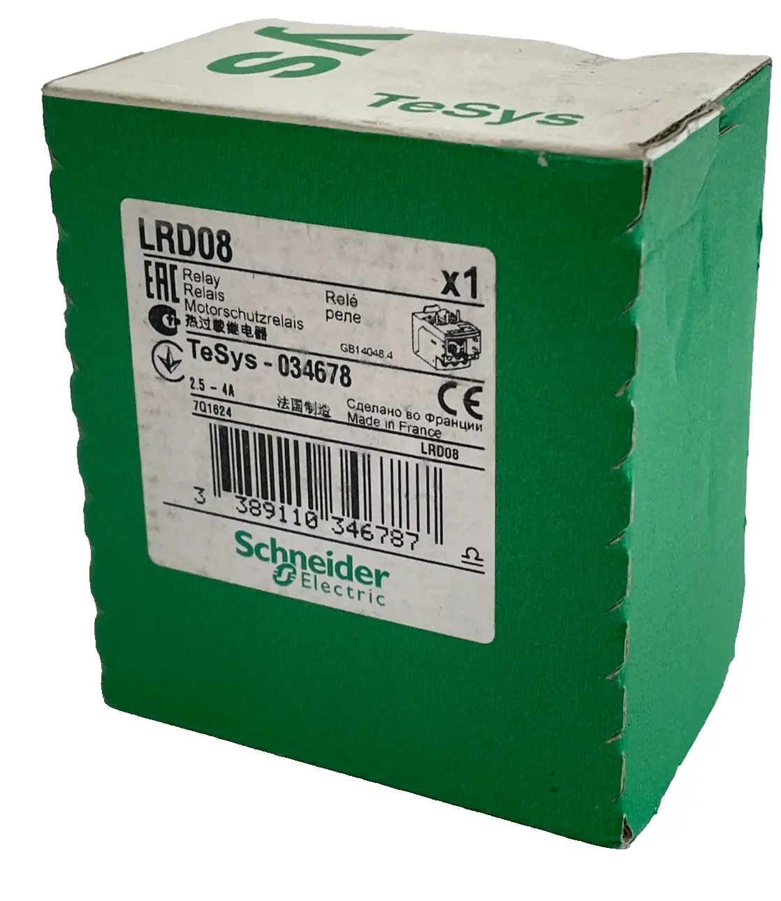 NEW SEALED SCHNEIDER ELECTRIC LRD08 RELAY