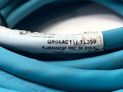 USED ALPHA WIRE ETHERNET CORDSET RJ45M/M12F 10M