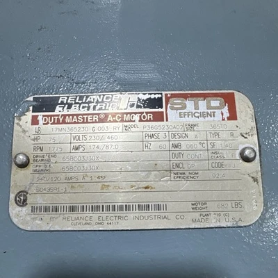 USED Reliance Electric P36G5230A02