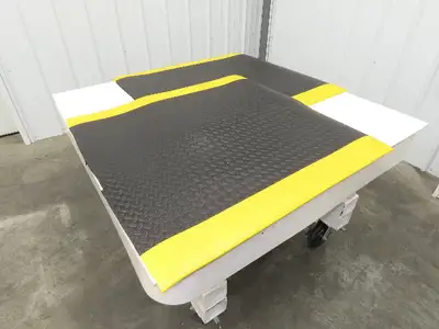 Uline Anti-Fatigue Black Foam Floor Mat 36"x 36" Yellow Border Work Lot of 2