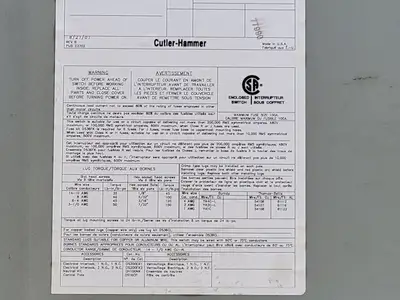USED CUTLER-HAMMER 1HD363