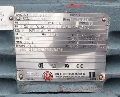 NEW US ELECTRICAL MOTORS 20 HP