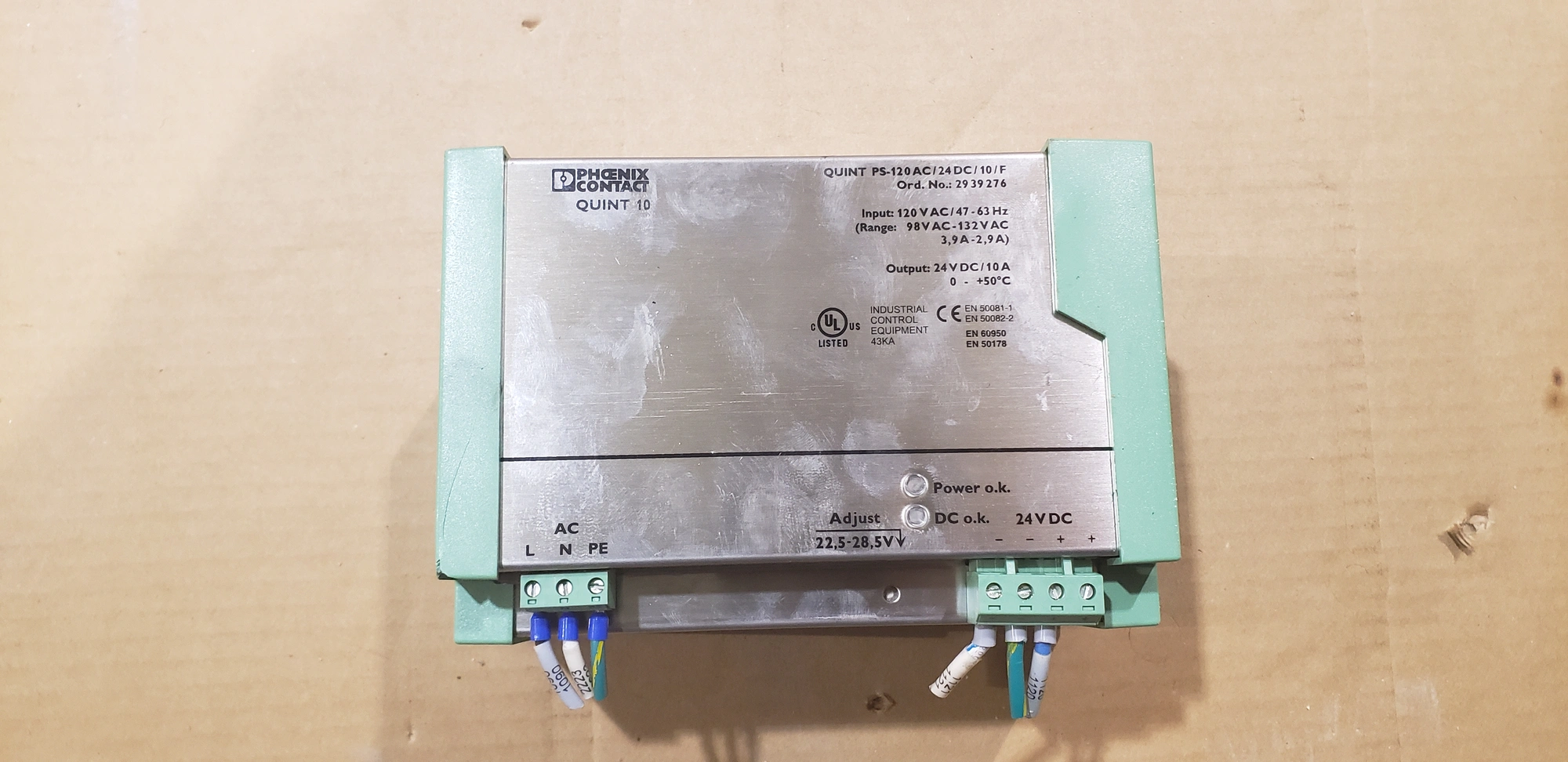 Phoenix Contact Power Supply QUINT-PS-120AC/24DC/10/F