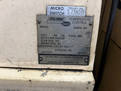 Used STERLCO F6016-BX HOT OIL UNIT Thermal Processing Systems Indiana US | Miedema Asset Management Group #1575000