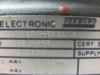 FOXBORO 821GM-Lk1nl1 Electronic Transmitter W/ Amtek Transducer