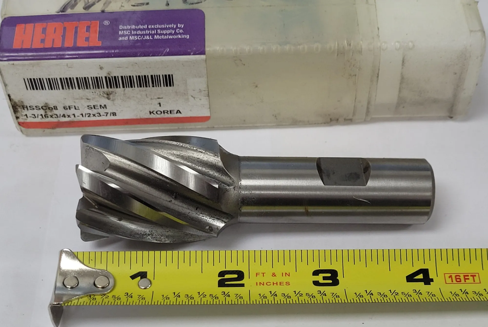 NEW Hertel HSS Co8 6FL SEM
