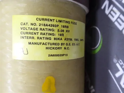 General Electric 218A4293P Limitamp Current Limiting Fuse 5.08 kV Used