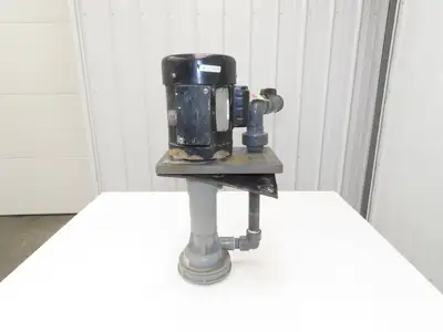 PVC Plastic Chemical Immersion Pump 1.25x1"npt 3/4Hp 115/230V 1PH 13" Depth