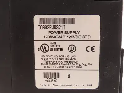 GE Fanuc IC693PWR321 PLC Power Supply 24VDC Series 90-30