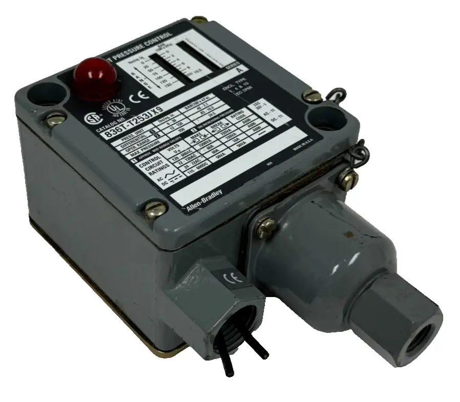 NEW ALLEN BRADLEY 836T-T253JX9 PRESSURE SWITCH SER. A 0-150PSI