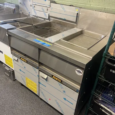 174-0192 Anets 18E Natural Gas Fryer with Dump Station