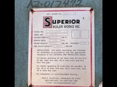 USED 2006 SUPERIOR BOILER WORKS INC. 8-5-11000