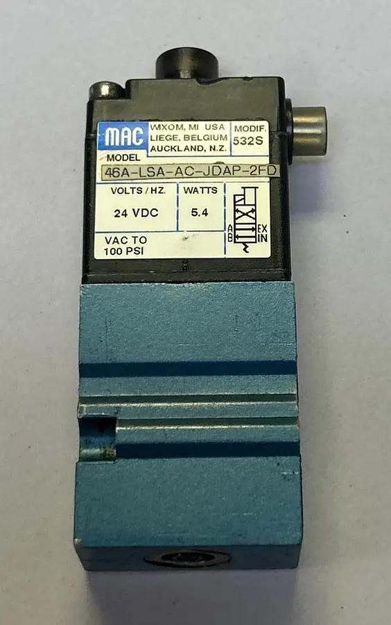Used MAC VALVES 46A-LSA-AC-JDAP-2FD Pump & Valve Parts Ohio US | Surplus Asset Holdings #1239485
