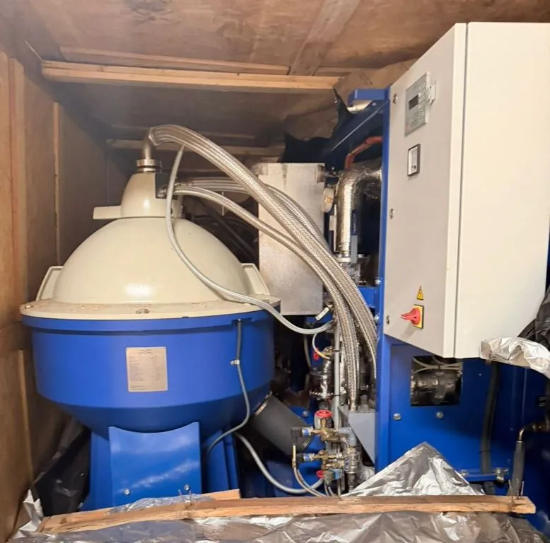 (2) Alfa-Laval S-986 heavy fuel oil purifier skids, 316SS.