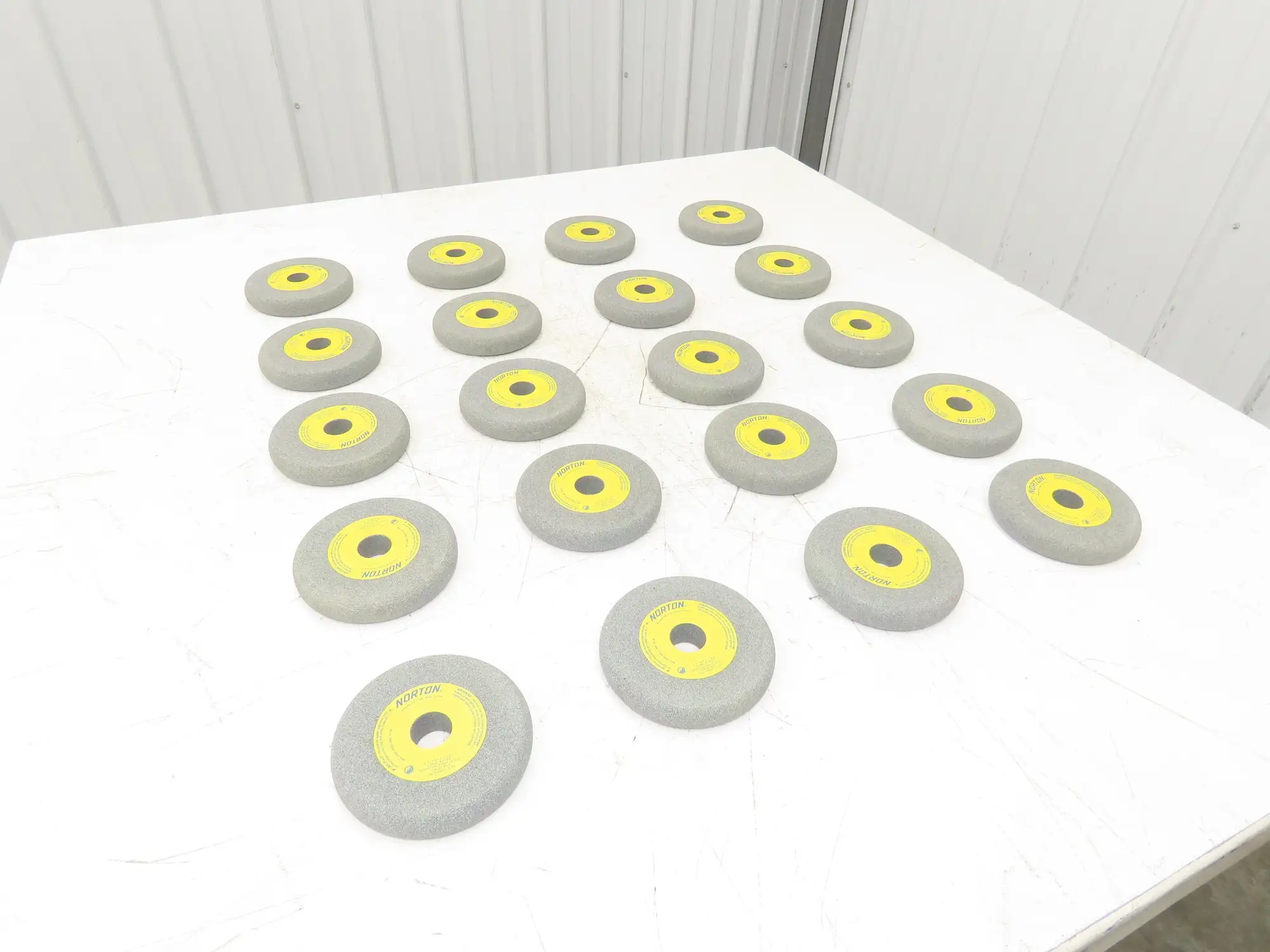 Norton 53A90-K7VBE Rounded Grinding Wheel 5" Dia x 7/8"W x 1" Arbor  Lot of 20