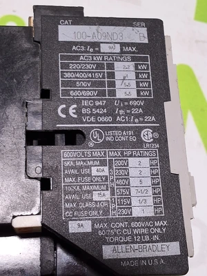 USED ALLEN BRADLEY 100-A09ND3