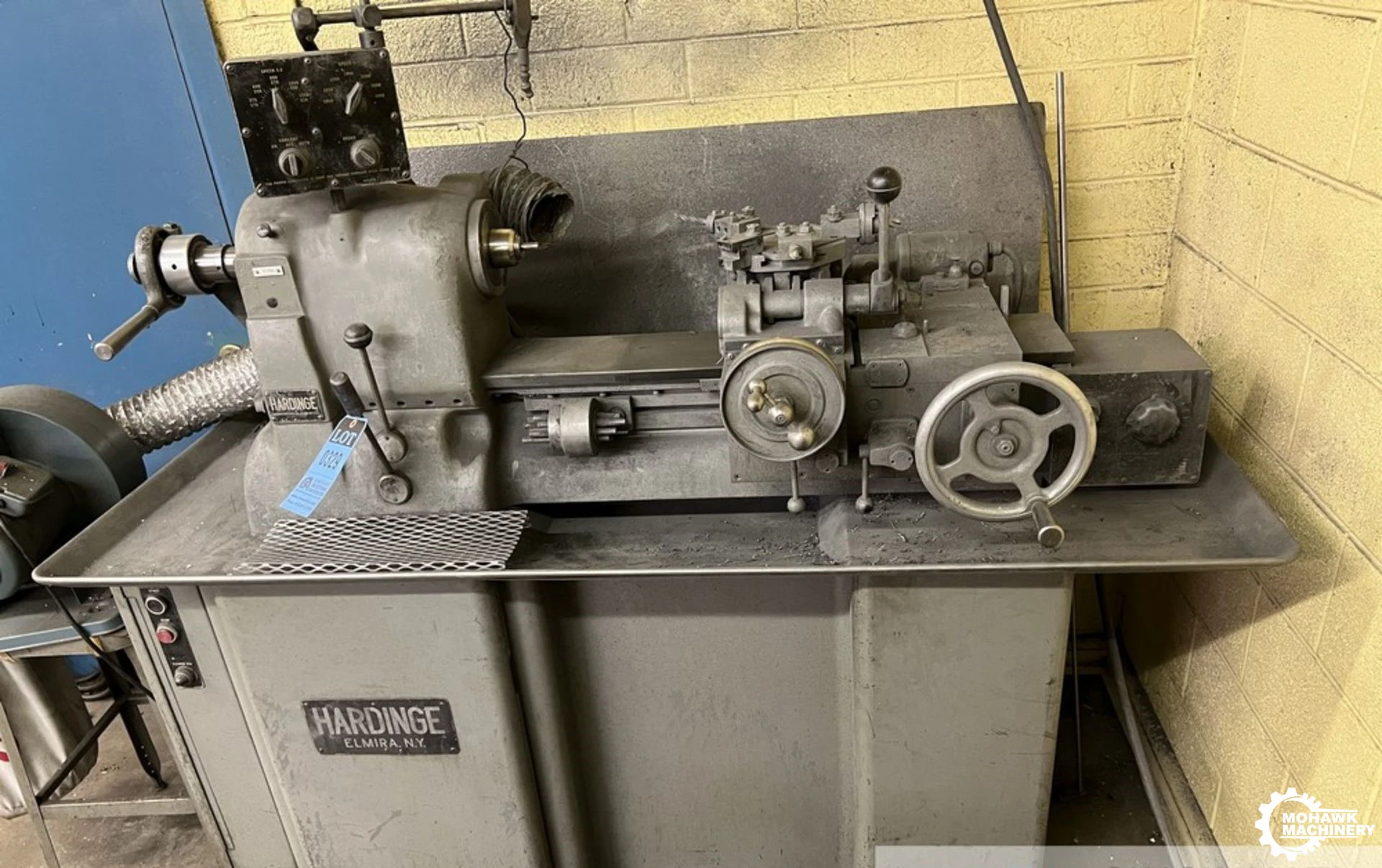 HC HARDINGE "SUPER PRECISION" TURRET CHUCKING LATHE w/COLLET CHUCK - 8-POSITION POWER TURET - SOME COLLETS & TOOLING