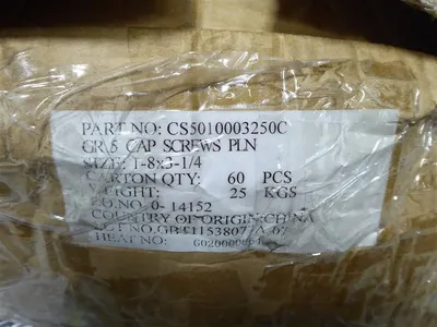 60 Count Unbranded 1-8 X 3-1/4 Grade 5 Hex Head Cap Screws New NIB