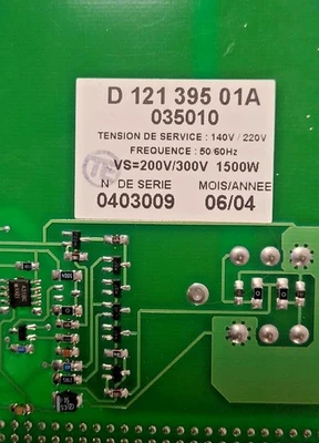 D121 395-01A 035010 50/60Hz VS=200V/300V CIRCUIT BOARD STAUBLI Robot RX60
