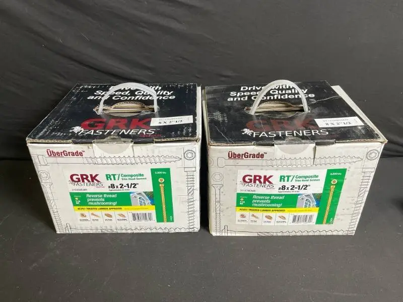 GRK RT Composite Trim Head Screws 8x2-1/2 in - 3,500 Qty per Box (2 Boxes)