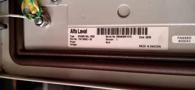 (3) NEW: Alfa-Laval EPC-50 V control units.