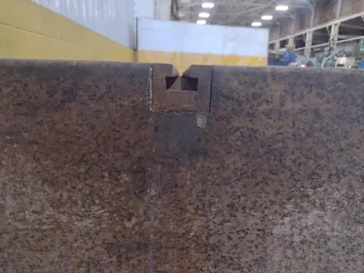 108" X 60" X 18 GREY GRANIT 2 LIP T-SLOTTED SURFACE PLATE: STOCK 17377