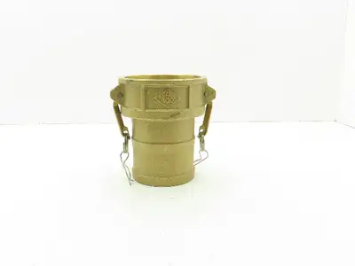 400-C-BR Brass Camlock Cam & Groove 4" Type C Female Coupler x Hose Barb Shank
