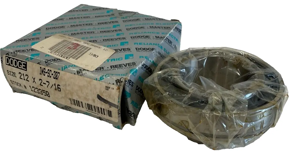 NEW DODGE 123350 BALL BEARING INS-SC-207 212 2-7/16