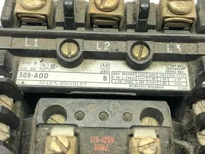 509-AOD | Allen Bradley  Ser. B Starter Full Voltage 120VAC Coil Eutectic Alloy - Used