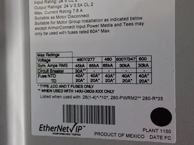 USED ALLEN BRADLEY 280EFN10R