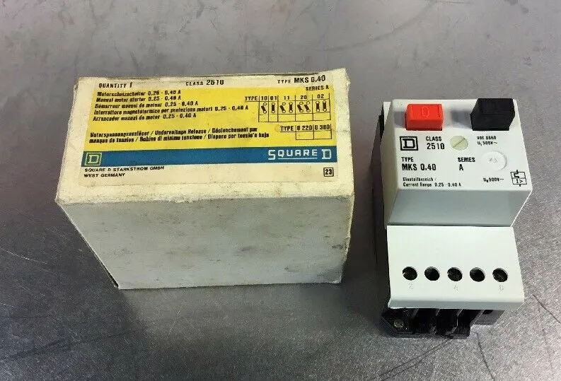 Square D Class 2510 Type MKS 0,40 Ser A Manual Starter 0.25-0.40A 4C