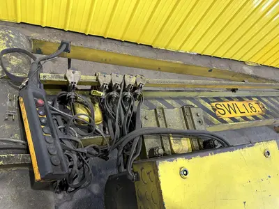 1.7 TON (3200 LBS) X 10' DEMAG WALL MOUNTED POWERED JIB CRANE & CABLE HOIST: STOCK #19119