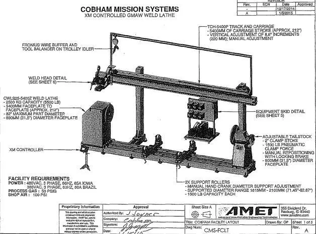 Used AMET CWLS25-5400Z Welding Lathes Ohio US | Yoder Brothers machinery #90014