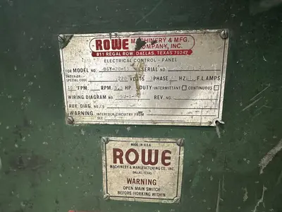 USED ROWE BGY-20-15