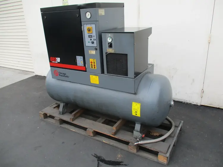 Used 2006 CHICAGO PNEUMATIC QRS-10 Tank Mounted Air Compressors | TNT Industrial #399595
