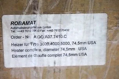 NEW ROBAMAT A.G0.A07.7410.C HEAT UNIT AG0A077410C