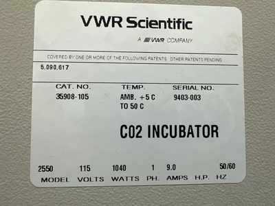 VWR SCIENTIFIC _UNKNOWN_ Lab Incubators | Fram Fram LLC (23)