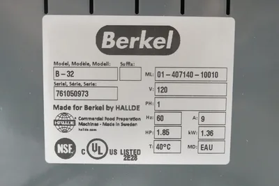 BERKEL 3.2 QT COMBINATION FOOD PROCESSOR/ CONTINUOUS FEED CUTTER MODEL B-32