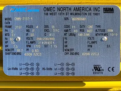New | in-Stock 2019 OMEC OMN-215T-4 Motors (misc) British Columbia CA | Lenmark #247058