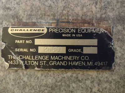 8' X 4' X 14" CHALLENGE PRECISION LAYOUT INSPECTION GRANITE TABLE: STOCK #23799