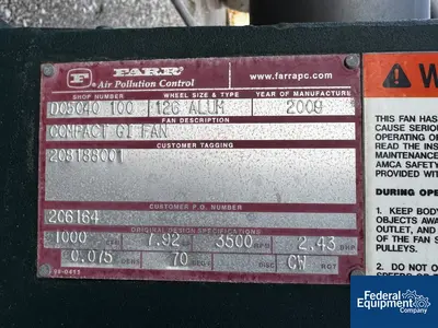 USED Camfil Camfil Farr Model GS2 Carbon Steel Dust Collector