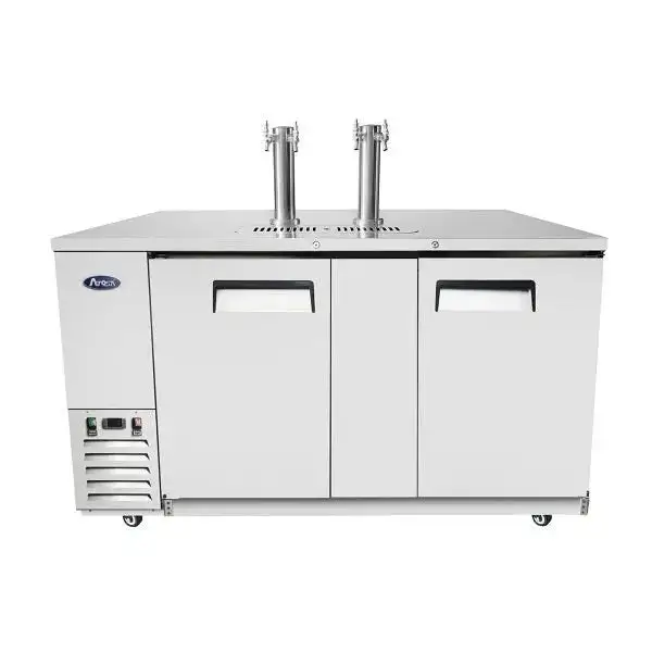 New | in-Stock Atosa New Atosa MKC68GR 68'' Keg Cooler with 2 Dual Tap Towers Beer Equipment Illinois US | Falcon Restaurant Supply #1375361