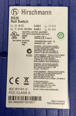 Used HIRSCHMANN RS20 Relays & Switches | Surplus Asset Holdings #1205766