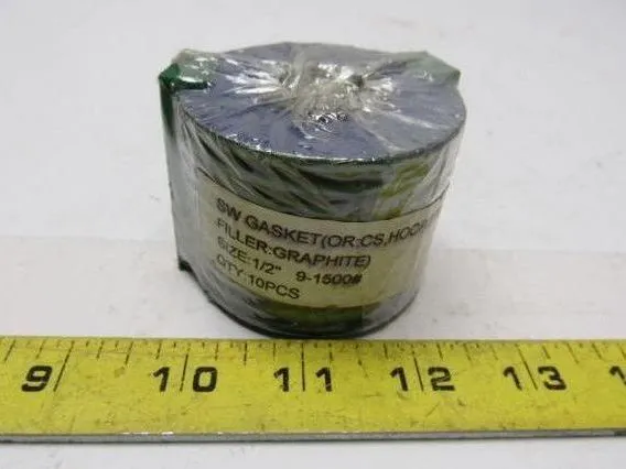 Leader Metallic Spiral Wound Pipe Gasket 1/2" 1500# Lot of 10