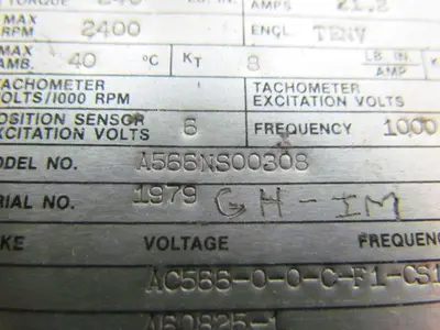 Contraves A566N500308 Vintage Brushless Permanent Magnet Servomotor