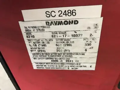 USED 2017 RAYMOND 8210