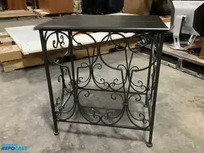 Lot of (2) Black End Tables, Various Styled, Measuring 17.75”x21.75”x21.75” and 23”x21.5”x15.5”