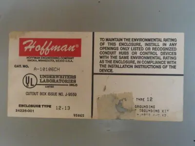 USED HOFFMAN A-10106CH